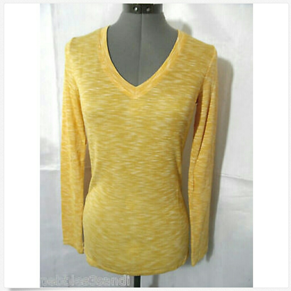 New BASIC HOUSE Work Out Top L Yellow space dyed
